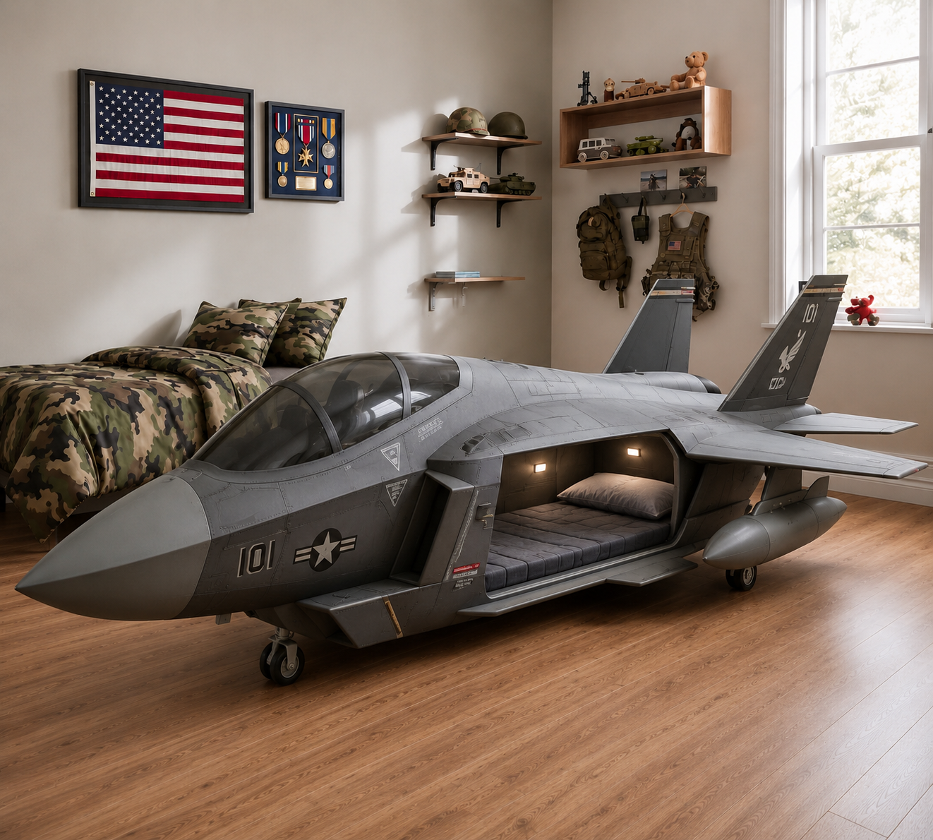 Commander Bed™ – Stealth Fighter Jet